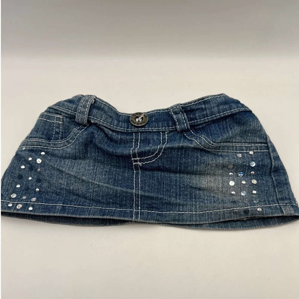 Build A Bear Bottoms Lot of 9 Skirts Shorts Denim Tulle Cotton Chain Clothes